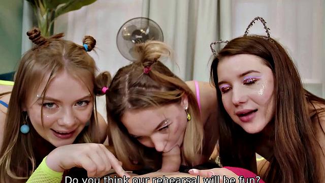 VIP4K. Instead of paying, the girls offer the collector a rave party