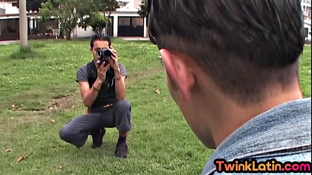 Real Latino twink gets fucked by BF at home until cum