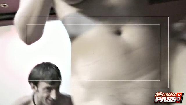 Busty Melissa Black rides a cock