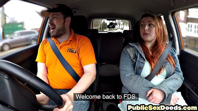 Big ass learner driver doggystyled in car