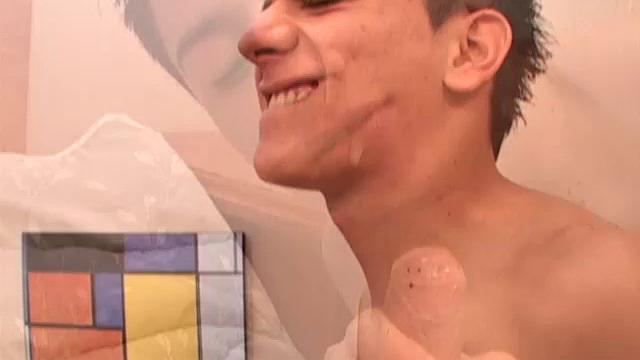 After a hard day at the office, these two young Latinos are ready to play. We jump to the bedroom where both are naked and sucking.