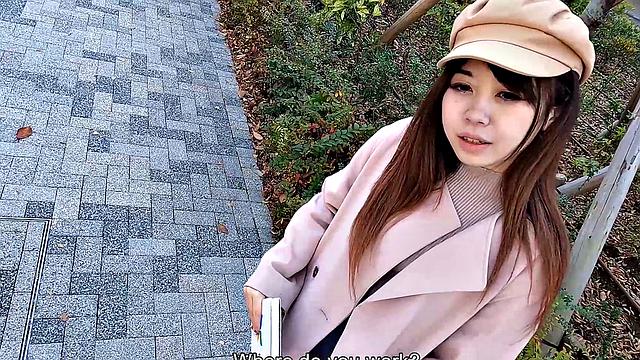 Cute and sexy Megumi Shinozaki is a babysitter, and now a porn model