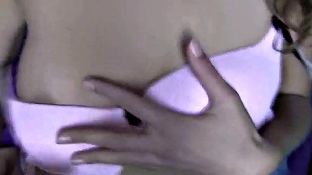 Allysa Prick showing her natural boobs and playing with the photographer