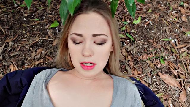 A blonde nerd take it like a champ in public - POV fucking in high heels and glasses!