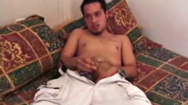 Juice strips down and shows his hard dick. Then he lubes up his tight hole and slides a purple dildo inside. He really likes it, but has other sex toys to play with. He slides more lube over his hole and shoves a bigger one in.