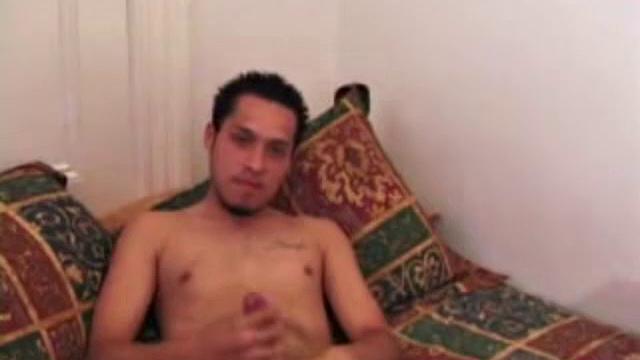 Juice strips down and shows his hard dick. Then he lubes up his tight hole and slides a purple dildo inside. He really likes it, but has other sex toys to play with. He slides more lube over his hole and shoves a bigger one in.