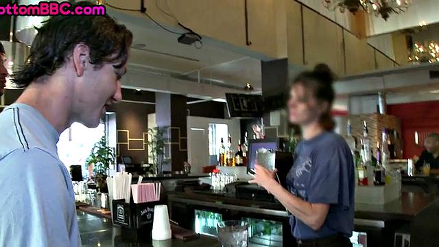 Ebony picked up amateur public fucked by white top