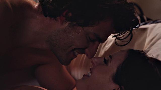 Busty MILF titsjizzed after sensual sex