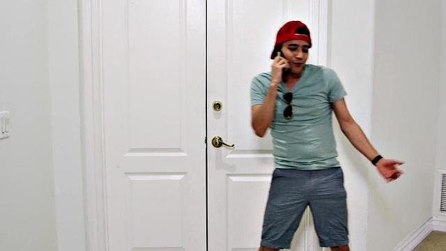 Chubby black babe fucked by guy before titjob