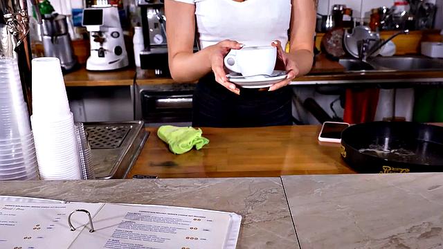 HUNT4K. Visit to local cafe ends for hunter with unforgettable sex with blonde