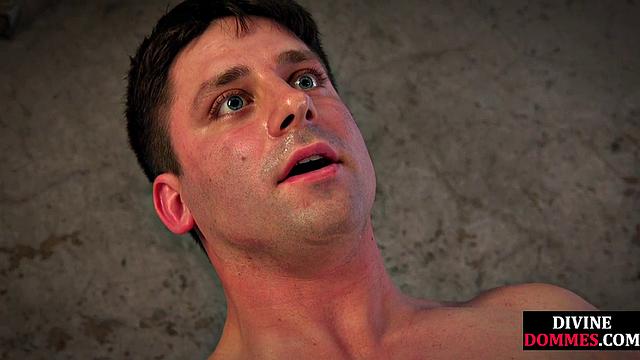 Dominatrix inserts objects in incel's ass