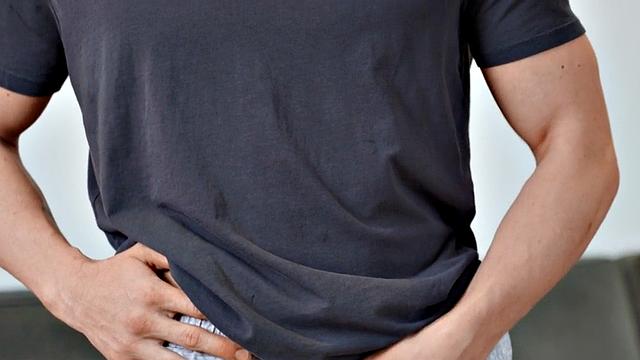 Amateur solo blond with nice abs jerks dick and cums