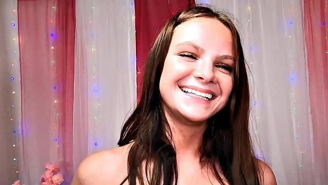 Lusty stepmom enjoys masturbating hard while talking dirty