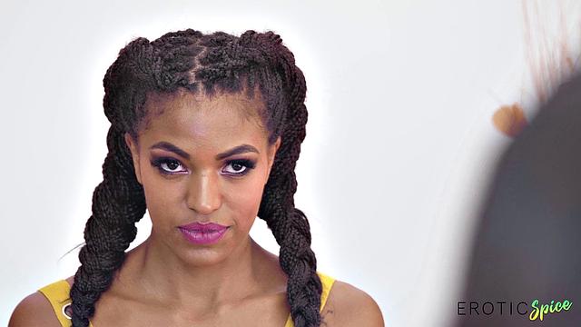 Ebony masseuse with amazing curves