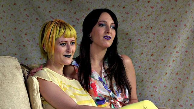 Public slut toyed outdoors by dominators in threesome