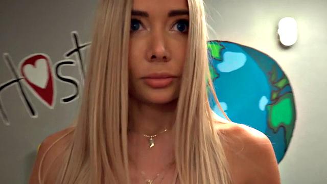 Stunning babes cockriding roommate's dick