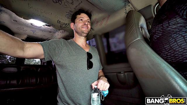 Hot Ebony Hops on Bus