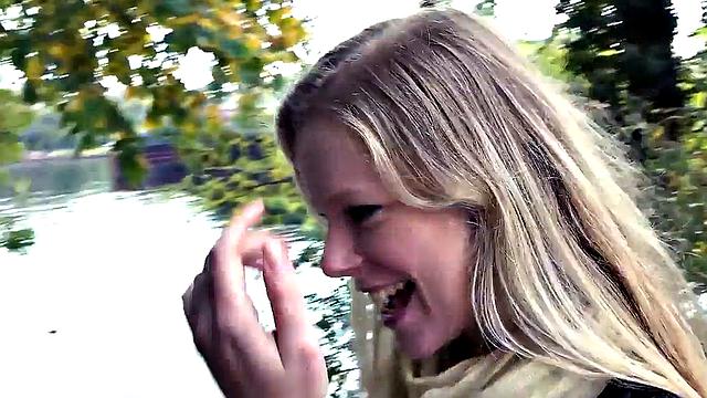 German inked GF POV fucked in hotel after outdoor BJ