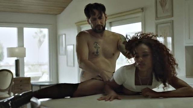 Ebony stepdaughter deepthroats stepdad after getting fucked