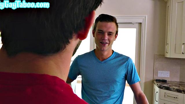 Tattooed stepbrother gets fucked in ass at home