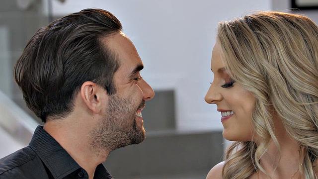 Gorgeous Blonde Riding Stiff Cock of Her Husband