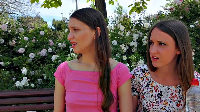 Watch this kinky teenie get her tight ass pounded in reverse cowgirl while wearing a t-shirt and sneakers outdoors