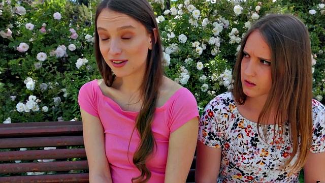 Watch this kinky teenie get her tight ass pounded in reverse cowgirl while wearing a t-shirt and sneakers outdoors