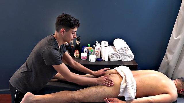 Massaged Jock fucks masseur after erotic massage