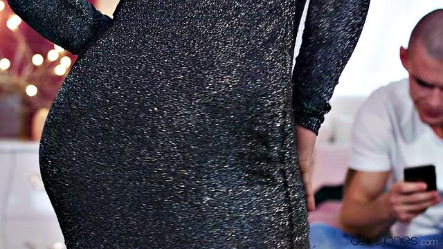 Bubble butt babe in dress