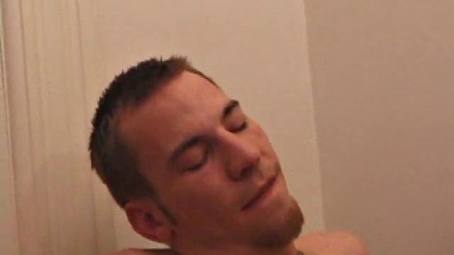 Baby-faced Brett identifies himself as straight, while Kent says he's bisexual. The two horny boys kick back to watch some straight porn. After Brett gets Kent pretty hard, Kent sucks Brett.