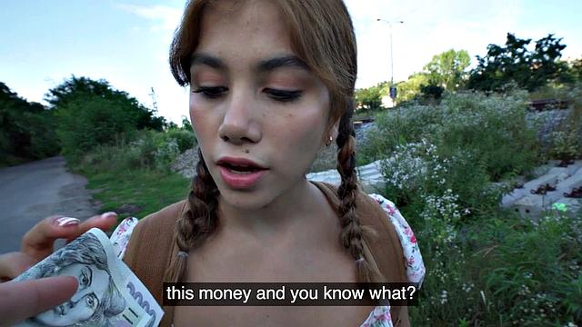 21yo Latina POV fucked outdoors for cash after casting