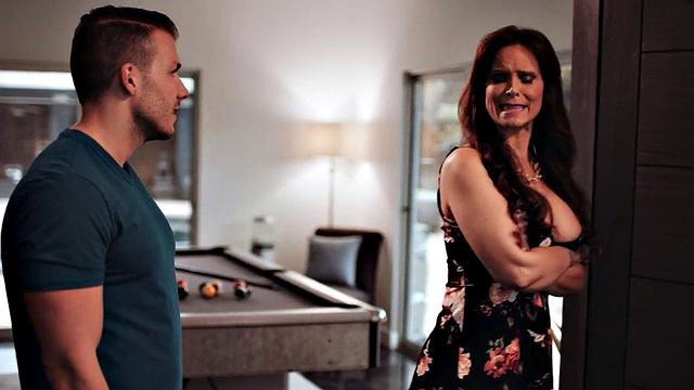 Big-titted stepmommy spoiling her stepson