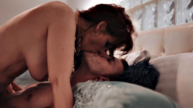 Big-titted stepmommy spoiling her stepson