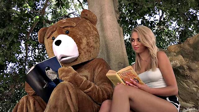 Blonde Cutie Madison Summers Loves Her Teddy So Much She Lets Him Fuck Her Doggystyle!