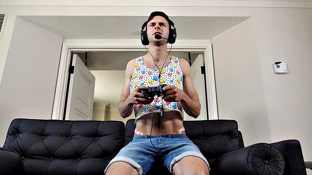 no cash, no food, but at least the dick is free - gamer finds out his joystick isn't the only thing getting a workout