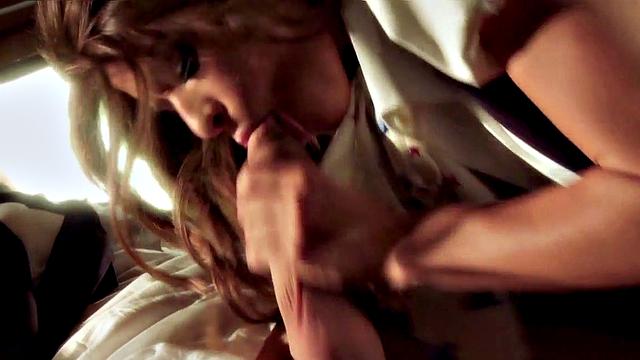 Stewardess Madelyn Marie Fucks Pilot