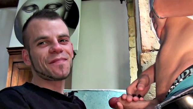 Jockstrap assfucked by BF at home after blowjob