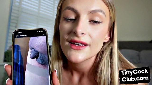 Tiny dick amateur being mocked