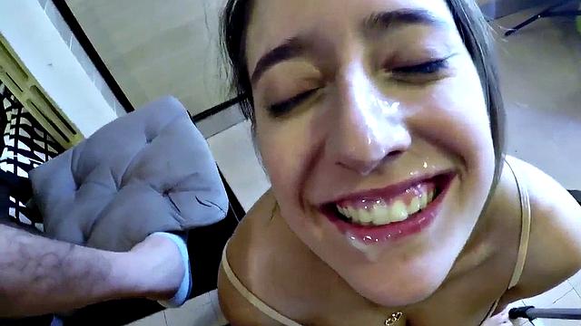 A kinky teen with a skirt give a better lesson with her mouth and cock