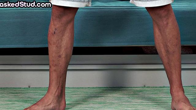 Lean straight jerking behind mask