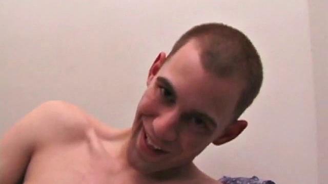 Once naked and lubed up, Nick shows off a pretty sizeable cock. He fingers his hairy ass, but that's not as far as this straight boy will go in the anal department.