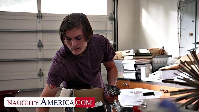 Blonde MILF Laura Bentley thanks friend by riding his cock