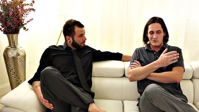 Mesmerized bottom gets fucked in the ass after sucking dick