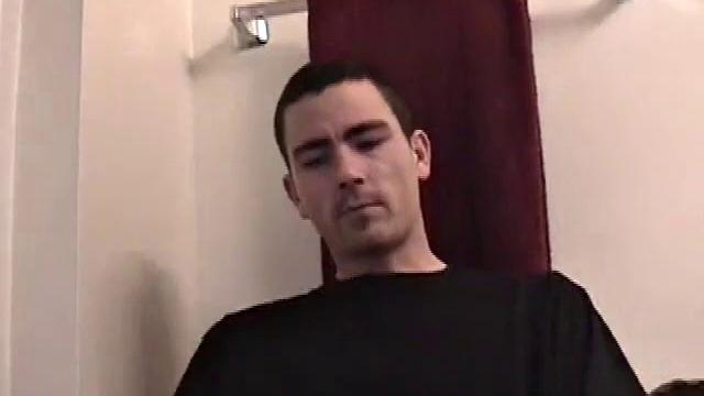 Dan grabs the lube and gets ready to beat off in the bathroom. After working up a stiff one, he strokes his cock with determination, until it squirts fresh warm cum all over his tummy and chest.