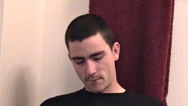 Dan grabs the lube and gets ready to beat off in the bathroom. After working up a stiff one, he strokes his cock with determination, until it squirts fresh warm cum all over his tummy and chest.