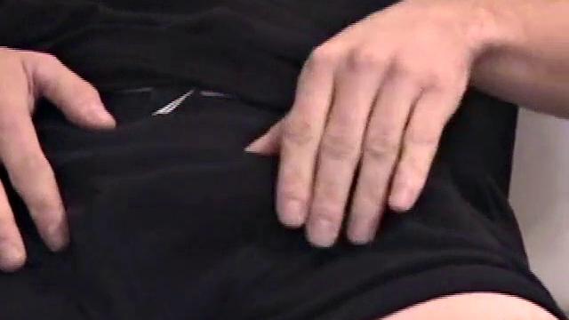 Dan grabs the lube and gets ready to beat off in the bathroom. After working up a stiff one, he strokes his cock with determination, until it squirts fresh warm cum all over his tummy and chest.