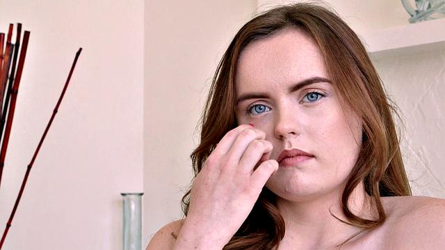 Yee-haw! Eighteen year old cowgirl River shows off her natural tits and round ass.