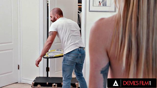 DEVILS FILM - Hot Babysitter Haley Reed Gets Her Pussy Pounded By Employer