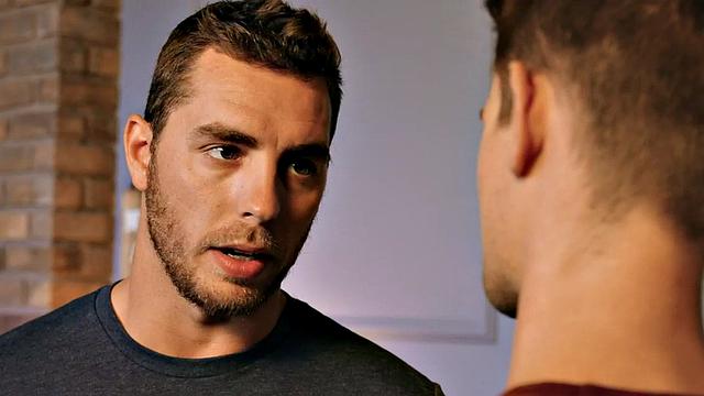 Inked dominant stud fucks twink after spanking