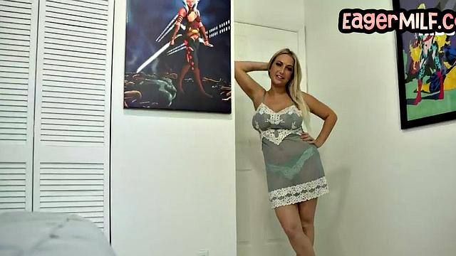 Busty MILFS passionately riding and sucking lucky guy's cock